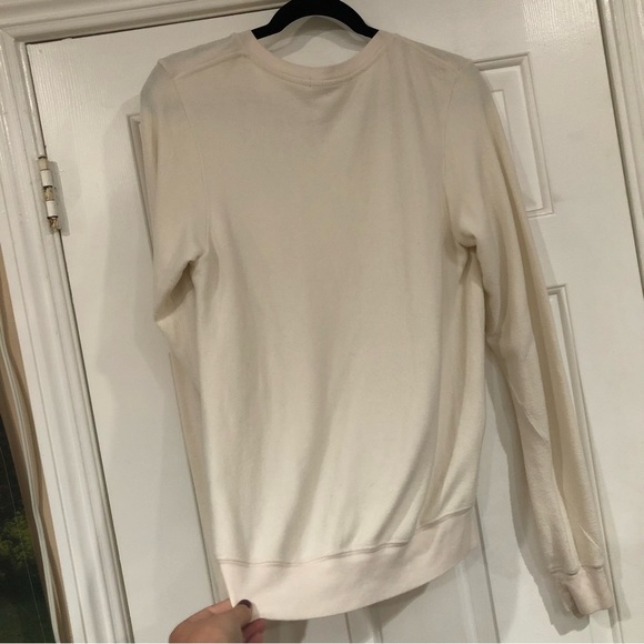 Wildfox Happy As A Vampire V Neck White Soft Baggy Beach Jumper - Picture 6 of 6